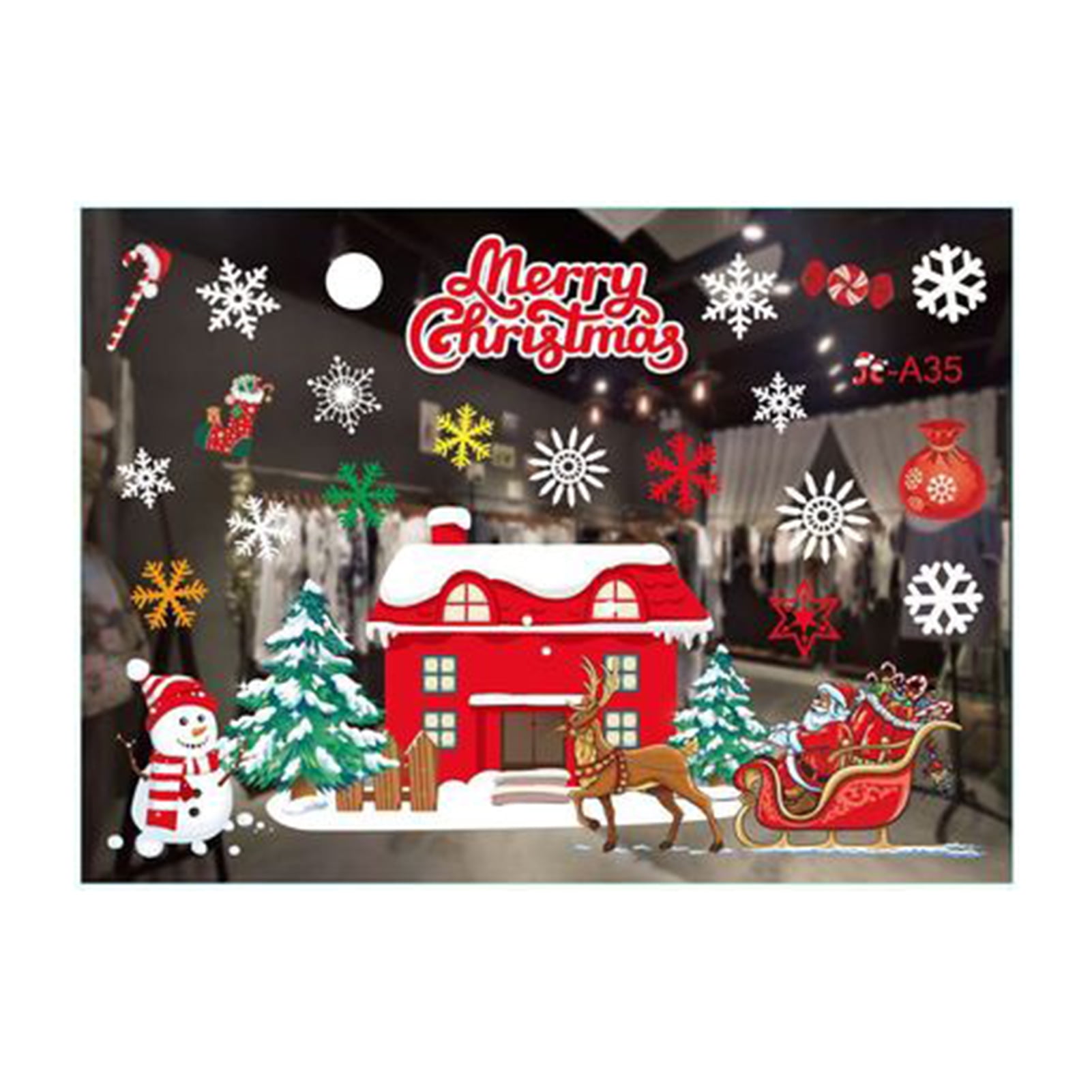 Christmas Window stickers Xmas Removable Festive Decor Choose Syle*