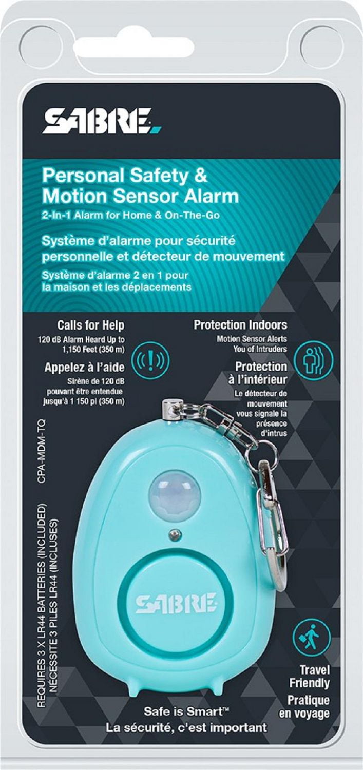 Sabre Personal Safety & Motion Sensor Alarm Teal