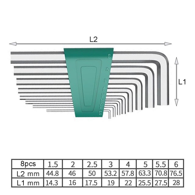 5/7/8Pcs Hexagon Wrench Set Wrench Key Short Socket Wrench Set Torque Wrench Machinery Repair Furniture Hand Tool Parts Hardware 8Pcs