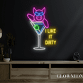 thumbnail image 3 of Glowneon I Like It Dirty Neon Sign, Pig Martini Cocktails Led Decor, 3 of 5
