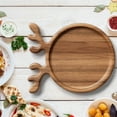 thumbnail image 4 of 1PC Christmas Wood Serving Platters, Cebalnir Food Dish Wood Plates Christmas Tray with Antler Handles Decorative Plate Organizer for Appetizer Snack Fruit Kitchen Gift for Wedding Housewarming, 4 of 7