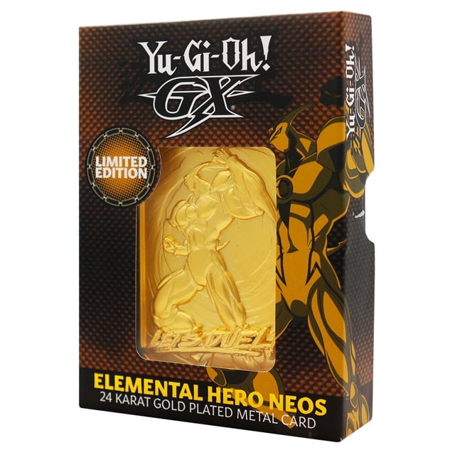 Lingote chapado en oro de 24 quilates Yu-Gi-Oh! El héroe elemental Neos