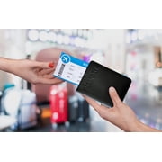 Black Basic Genuine Leather RFID Passport Cover
