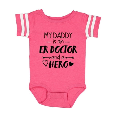 

Inktastic My Daddy is an ER Doctor and a Hero Gift Baby Boy or Baby Girl Bodysuit