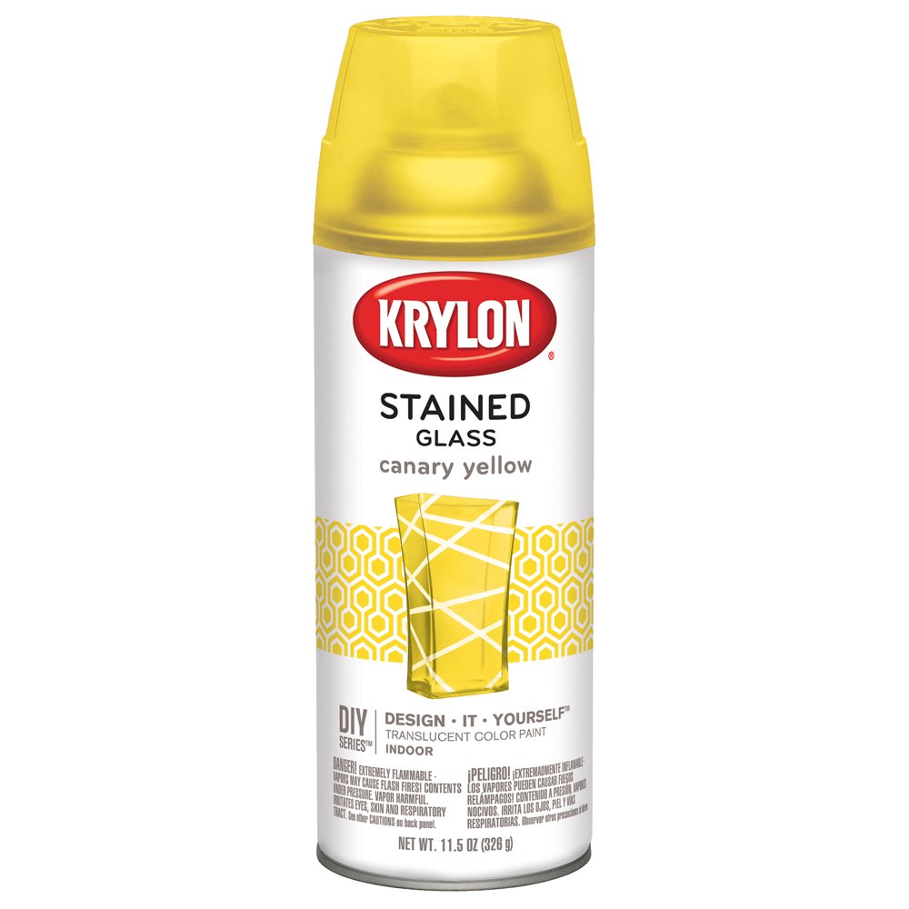 New Krylon K09035000 Spray Paint Stained Glass Canary Yellow 12 Ounce,1