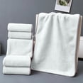 thumbnail image 4 of Btomtd 100% Cotton Bath Towels Set of 5, Absorbent Towels for Adults, Soft Hand Towels for Home Daily Use, Size 19.7" x 11.8", White, 4 of 6