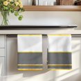 thumbnail image 7 of Modern Grey Gold Kitchen Towels Set of 1, Minimalist Geometric Yellow Striped Absorbent Dish Towels for Kitchen, Microfiber Hand Towel, Quick Drying Tea Towel for Cleaning Decorative Dishcloths, 7 of 7
