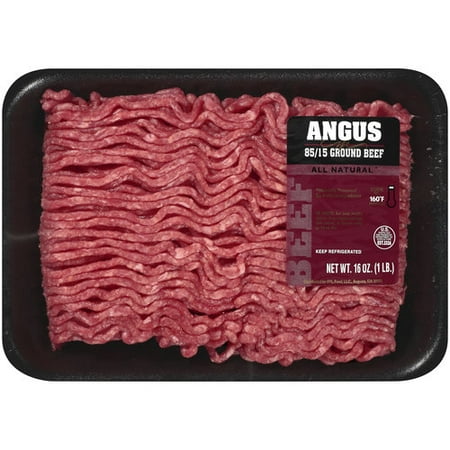 1lb 85/15 Angus Ground Beef Round Tray