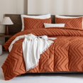 thumbnail image 2 of Juego de edredón Andency Burnt Orange King Size, 3 piezas, 2 of 8