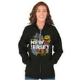 thumbnail image 3 of PACMAN Welcome to New Jersey State Unisex Plus Size Zip Hoodie Brisco Brands 4X, 3 of 5