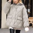 thumbnail image 2 of Viikei Winter Coats for Women Women's Fall and Winter Long Sleeved Warm Cotton Jacket Bread, 2 of 3