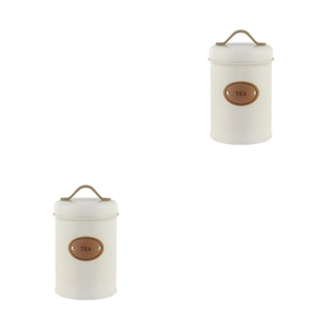 Youkk Durable Kitchen Canister Designed To Last And Ingredients Fresh Space-Saving Metal Kitchen Storage Jars Jars Kitchen Beige tea 2Set