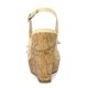 thumbnail image 3 of Sandalias De Cuña Tacones De Plataforma De Madera Lazo De Encaje Para Mujeres Beige Morado 40, 3 of 6