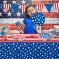 thumbnail image 5 of 4th of July American Flag Patriotic Party Supplies Disposable Paper Plates Napkins Cocktail Napkins Cups Tablecloth and Banner for Election Day 4th of July Independence Day Decorations, Serve 25, 5 of 10