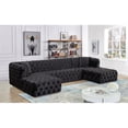 thumbnail image 2 of Meridian Furniture Coco Black Velvet 3pc. Sectional, 2 of 4