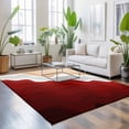 Abstract Area Rugs 3x5ft Red Gradient Ocean Beach Waves Floor Rug Non ...