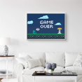 thumbnail image 2 of IDEA4WALL Framed Canvas Art Wall Decor Video Arcade Game Over with Monster Icons Pop Culture Media Illustrations Pop Art Modern Colorful for Dorm Home Office - 24"x36", 2 of 4