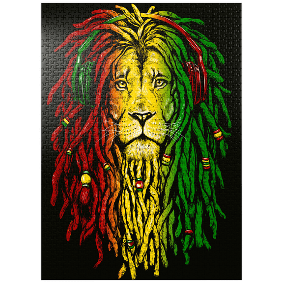 MyPuzzle - Rasta Lion - Premium 1000 Piece Jigsaw Puzzle for Adults