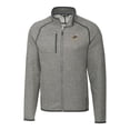 thumbnail image 2 of Men's Cutter & Buck Heather Gray Akron RubberDucks Mainsail Sweater-Knit Full-Zip Jacket, 2 of 3