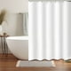 thumbnail image 5 of Cortina de baño de 80 x 180 cm, impermeable, de poliéster grueso, con ojales resistentes a la oxidación | Cortina de baño de color liso | Secado rápido, fácil de limpiar, resistente al moho para el, 5 of 6