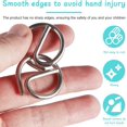 thumbnail image 4 of Yazoeia Metal Wire Puzzle Set of 24, Brain Teaser IQ Test, Logical Thinking Development Metal Link Unlock Interlock Toys, Chinese Ring Magic Trick Toy for Kids Adults Challenge CJC912-180309, 4 of 7