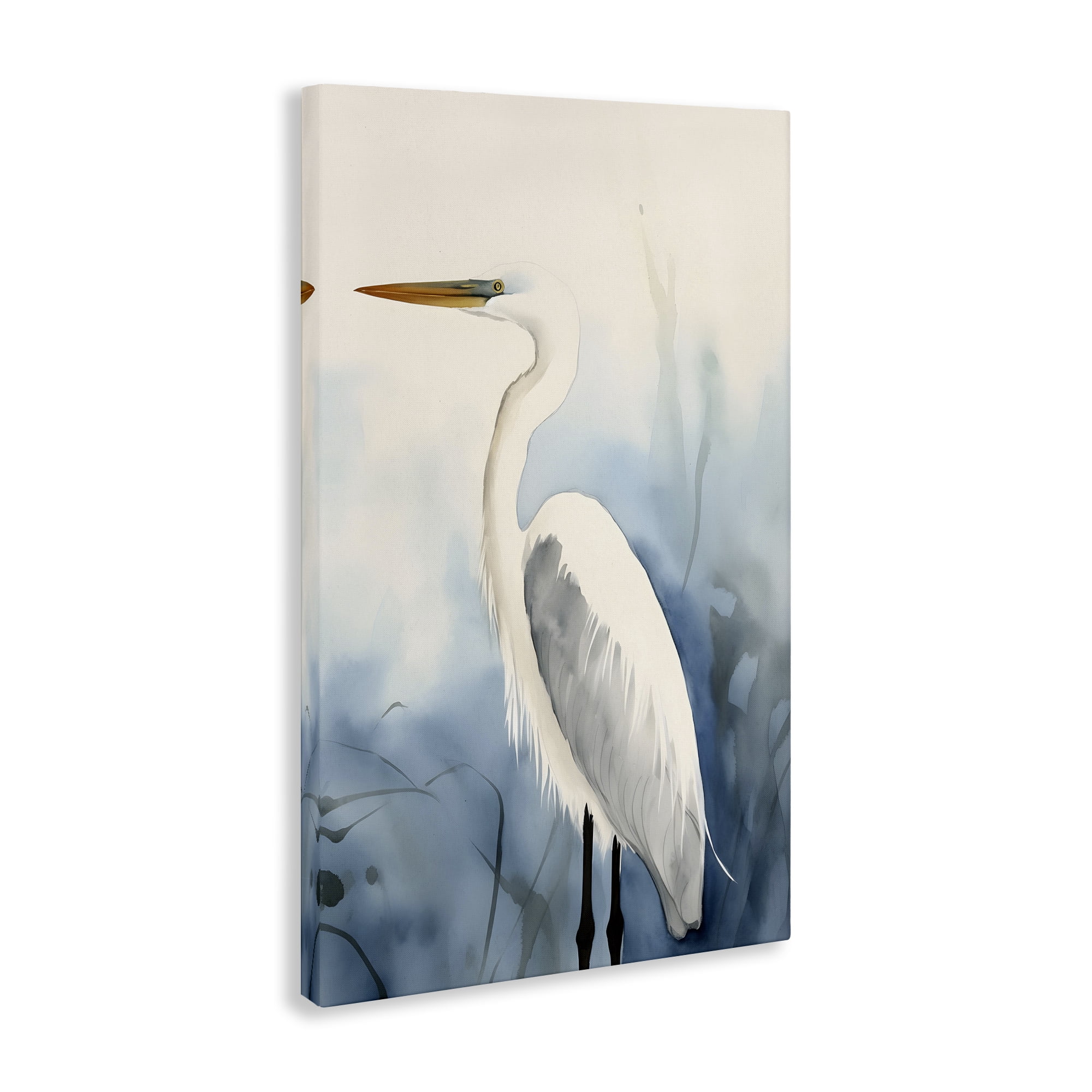 Stupell Industries Egret Beach Bird Animals & Insects Painting Gallery Wrapped Canvas Art Print Wall Art, 30 x 45