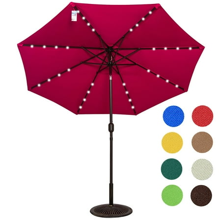 Sundale Outdoor Solar Powered 32 Led Lighted Patio Umbrella Sundale Outdoor Solar Powered 32 Led Lighted Patio Umbrella With Crank And Tilt 9