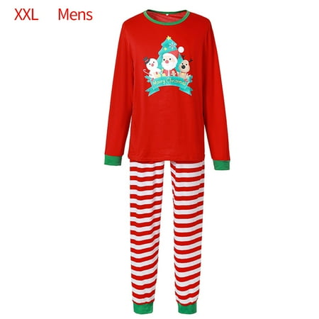 

Family Pajamas Suit Cotton Parent-Child Clothing Set Christmas Long Sleeve Pajamas Clothes XXL Man