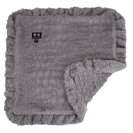 Bessie and Barnie Serenity Grey Luxury Ultra Plush Faux Fur Pet/ Dog Reversible Blanket (Multiple Sizes)