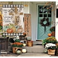 thumbnail image 4 of Thanksgiving Fall Cross House Flag for Outdoor 28 x 40 Double Sided,Religious Cross Fall for Jesus Buffalo Plaid with Pumpkins Yard Flags for Outside, Holiday Decorative House Flag for Farmhouse, 4 of 6