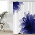 thumbnail image 4 of Shower Curtain Bathroom Set Blue Gradient Flower Waterproof Fabric Shower Curtains with Grommets&Hooks Abstract Bohemian Floral Privacy Bath Curtain for Bathtub 60x72in, 4 of 7