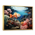 thumbnail image 2 of Designart "Reef Depths Underwater Coral art painting V" Coral Floater Framed Canvas Wall Art, 2 of 7