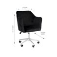 thumbnail image 2 of Impressions Vanity Pearl Tufted 360 Degree Swivel Vanity Chair with Height Adjustable (Black), 2 of 5