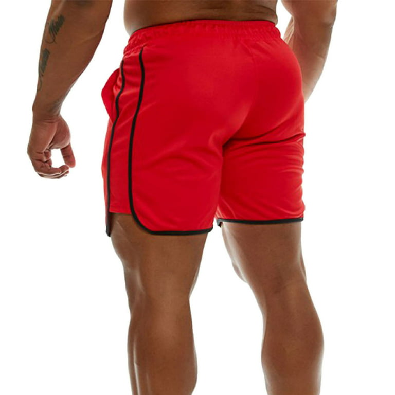 adviicd Men Pants Cargo Men Casual Pants Slim Fit Men's Harun Style Washable  Cotton Elastic Belt Solid Color Casual Pants Red 2XL 
