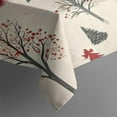 thumbnail image 5 of Beige Christmas Tree Pattern Rectangle Tablecloth 60"x120",Waterproof Polyester Rectangle Table Cloth, Wipeable Spillproof Polyester Tablecloth for Dining, Camping, Indoor and Outdoor, 5 of 6