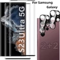 thumbnail image 2 of Vidrio Templado 4 En 1 Para Samsung Galaxy S23 S22 Ultra Plus S23 + S23Ultra S23Plus 5G S21 Pantalla Curva Completa HD Protector De Lente Transparente Cámara Película Frontal Gao Jiahui unisex, 2 of 2