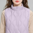 thumbnail image 5 of RYDCOT Puffer Vest Women 2024 Fall Winter Warm Sleeveless Zip Up Outerwear Vest Stand Collar Quilted Vest Travel and Outdoor Puffy Vest Sale, 5 of 6