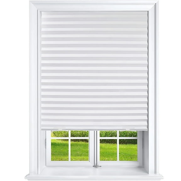 LAMIRO Window Blinds Cordless No Drill Self Adhesive Temporary Blinds Pleated Paper Blinds for Windows Doors Shades for Home Bedroom Kitchen Bathroom