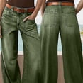 thumbnail image 5 of Women's Wide Leg Jeans High Waisted Straight Jeans Loose Fit Stretch Denim Pants Full Length Casual Trousers Vacation Lounge, 5 of 9