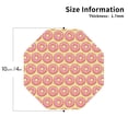 thumbnail image 3 of Disketp Donuts With Pink Glaze Funny Coasters,6 Pcs Leather Coasters with Holder, Perfect Housewarming Hostess Gifts,Protect Furniture from Water Marks Scratch and Damage,Octagon, 3 of 7