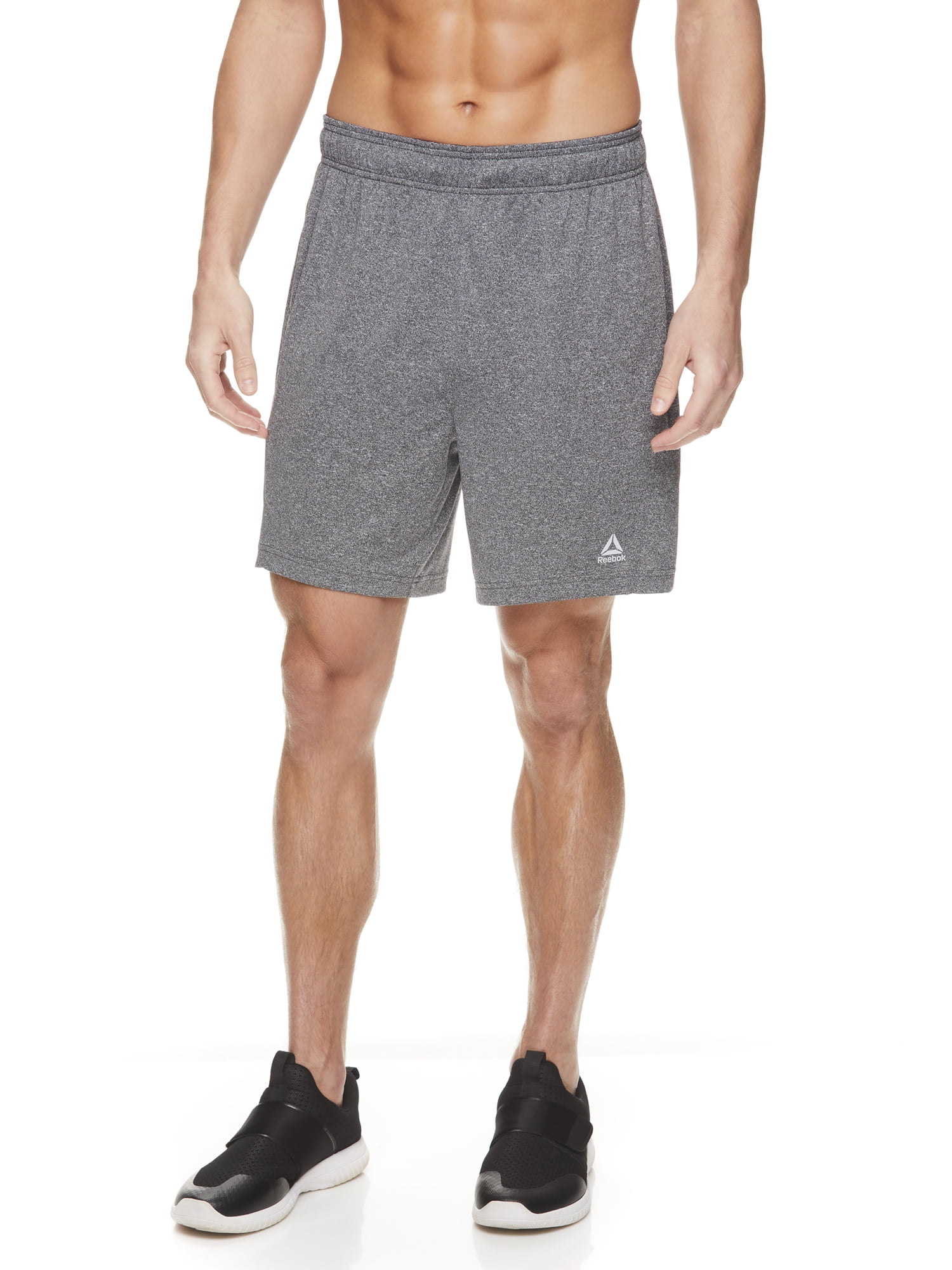 Medium Athletic Running & Workout Short Reebok Mens Drawstring Shorts Charcoal Fireball Grey 