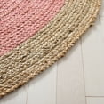 thumbnail image 3 of SAFAVIEH Natural Fiber Cebrail Geometric Area Rug, Pink/Natural, 5' x 8' Oval, 3 of 8
