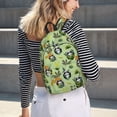 thumbnail image 5 of Lsque Cute Panda Bear In Greenery Forest Pattern Canvas Daypack, Durable Backpack, High-quality Versatile Backpack,Vintage Compact Backpack-Medium, 5 of 6