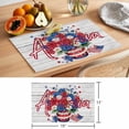 thumbnail image 6 of Independence Day Placemats Set of 8 4 of July Rose Wooden Grain Vintage Place Mats Indoor Wipeable Table Mats Washable Cloth Dining Table Placemats for Kitchen Holiday Party Home Decor 13x19 Inch, 6 of 9
