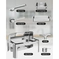 thumbnail image 2 of Towallmark 9QT Roll Top Chafing Dish Buffet Set,Rectangle Stainless Steel Catering Food Warmer Comes with 2 Half Size Pans, Catering Warmer Server with Visible Lid Water Pan Stand Fuel Holder Clip, 2 of 6