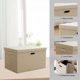 thumbnail image 3 of Contenedor de almacenamiento de tela de lino con tapa, caja de almacenamiento plegable, cesta de almacenamiento organizadora, 3 of 5