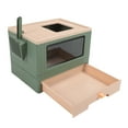 thumbnail image 1 of Enclosed Cat Litter Box, Top Entry Cat Litter Tray with Scoop, Drawer Type Enclosed Cat Pan, Prevent Splashing Cat Litter Pan, Cat Toilet Box, Kitty Litter Washroom for Cat, 1 of 7