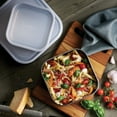 thumbnail image 3 of Tramontina 3-Piece Stainless Steel Square Container Set with Frosted Lid, Dishwasher Safe, 3 of 5