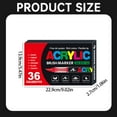 thumbnail image 5 of LYINGF Acrylic Paint Pens Set - Soft Brush Tip Markers for Rock, Wood, Fabric, Canvas DIY Crafts, Washable Art Supplies for Kids and Adults (12/24/36/48 Colors), 5 of 9