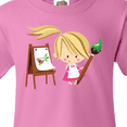thumbnail image 4 of Inktastic Artist Girl With Easel Youth T-Shirt, 4 of 5